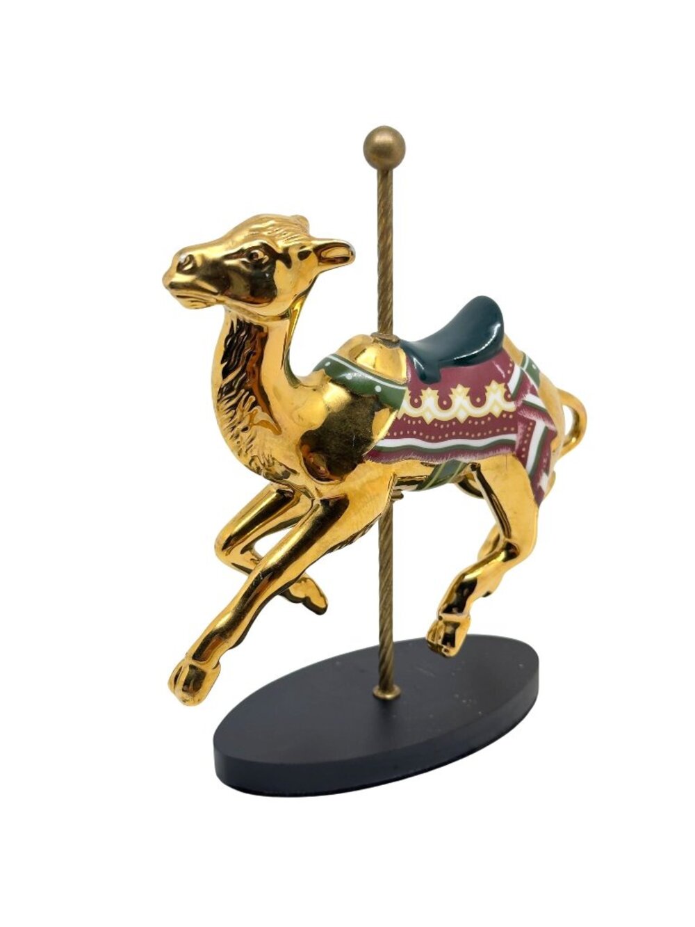 House Of Faberge TFM Vtg Carousel Camel Figurine Gold-Plated Enamel Hand-Paint